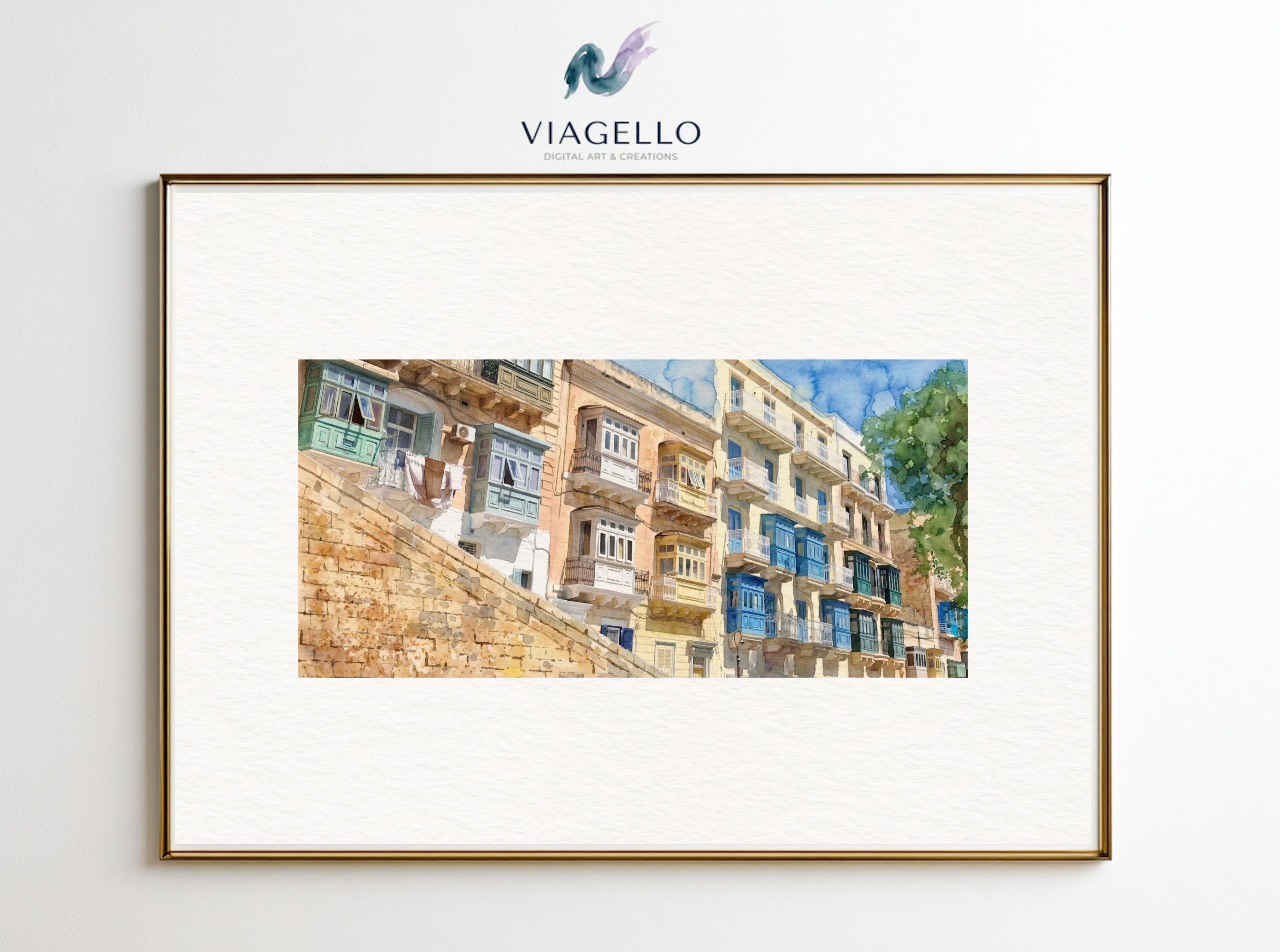 Balconies of Valletta, Malta | Scenic Cityscape | Digital Download