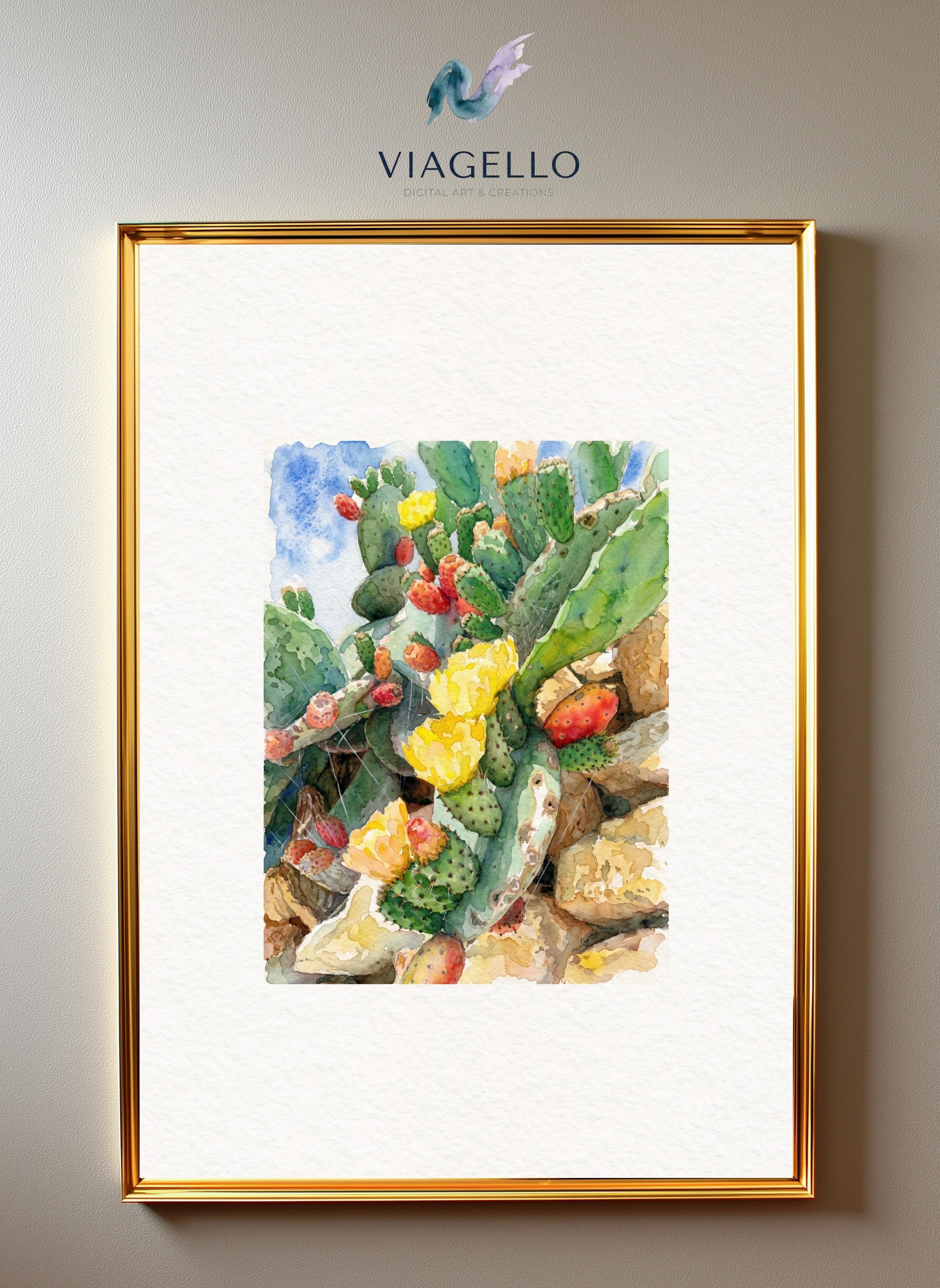 Cactus Blooming | Vibrant Desert Flora | Botanical Art | Digital Download - Image 3
