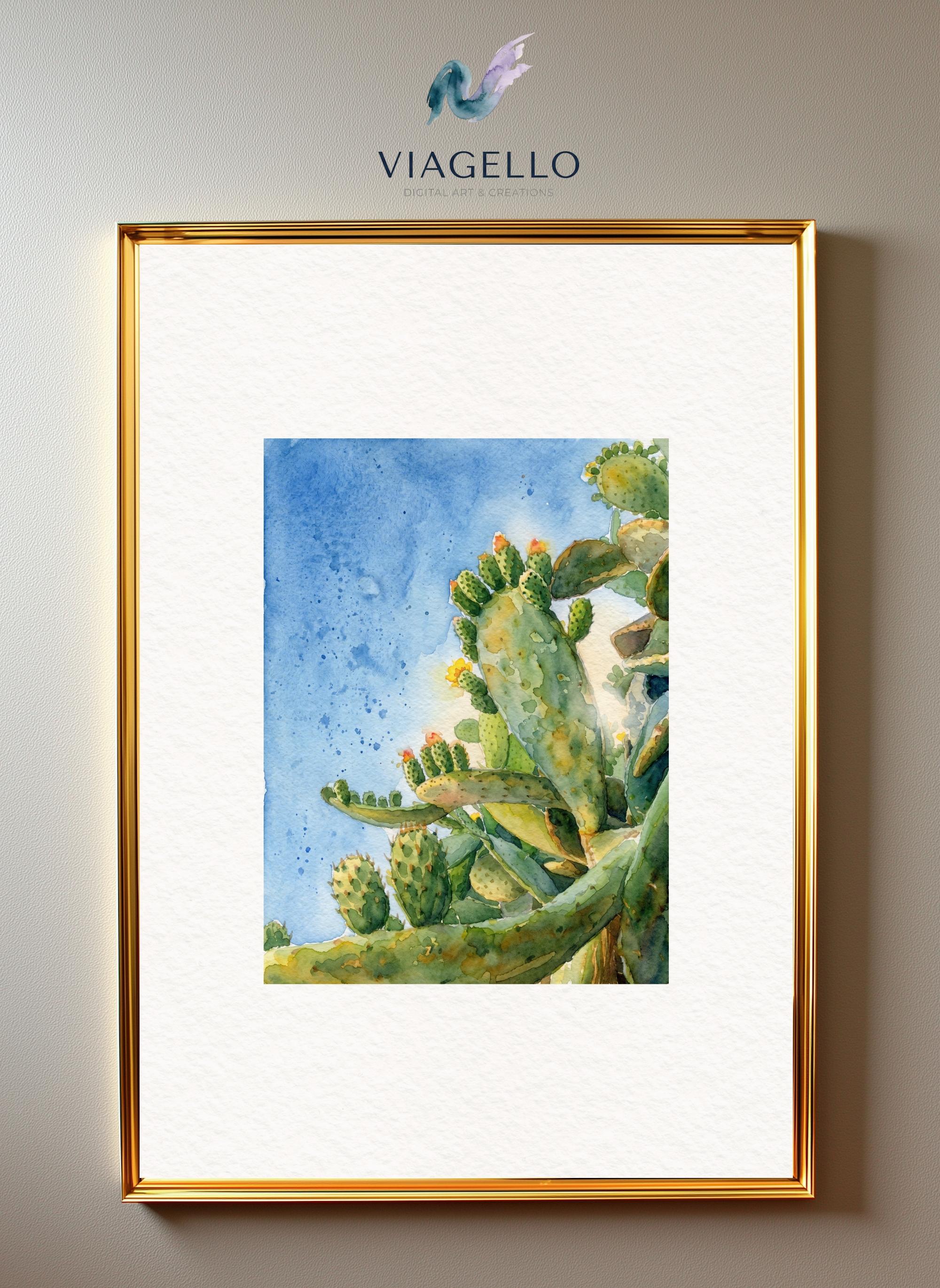 Cactus Blooming Art | Spiky Flowers Botanical | Nature Wall Decor | Digital Download - Image 3