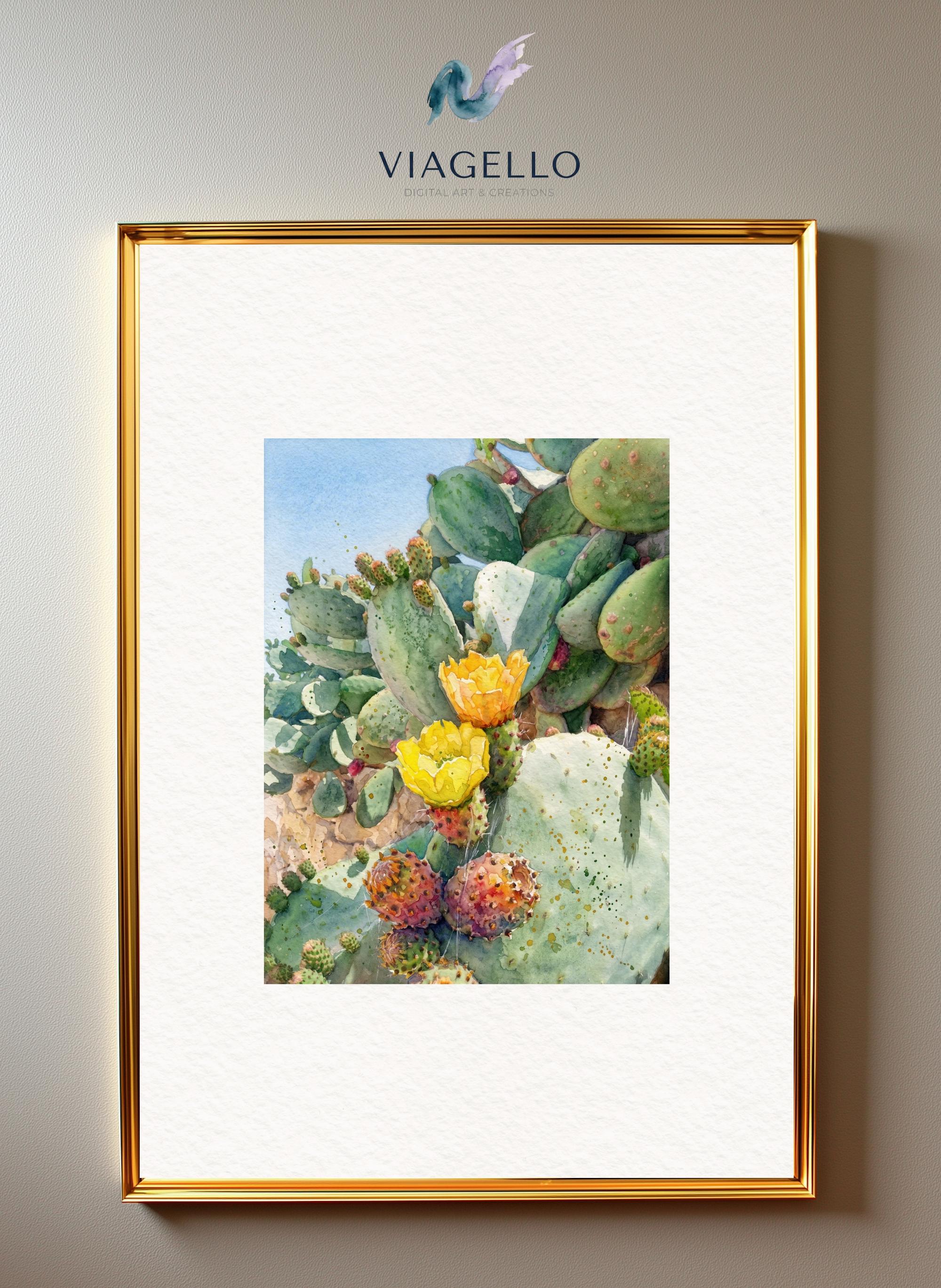 Cactus Blooming | Yellow Flowers | Desert Oasis Art | Digital Download - Image 3