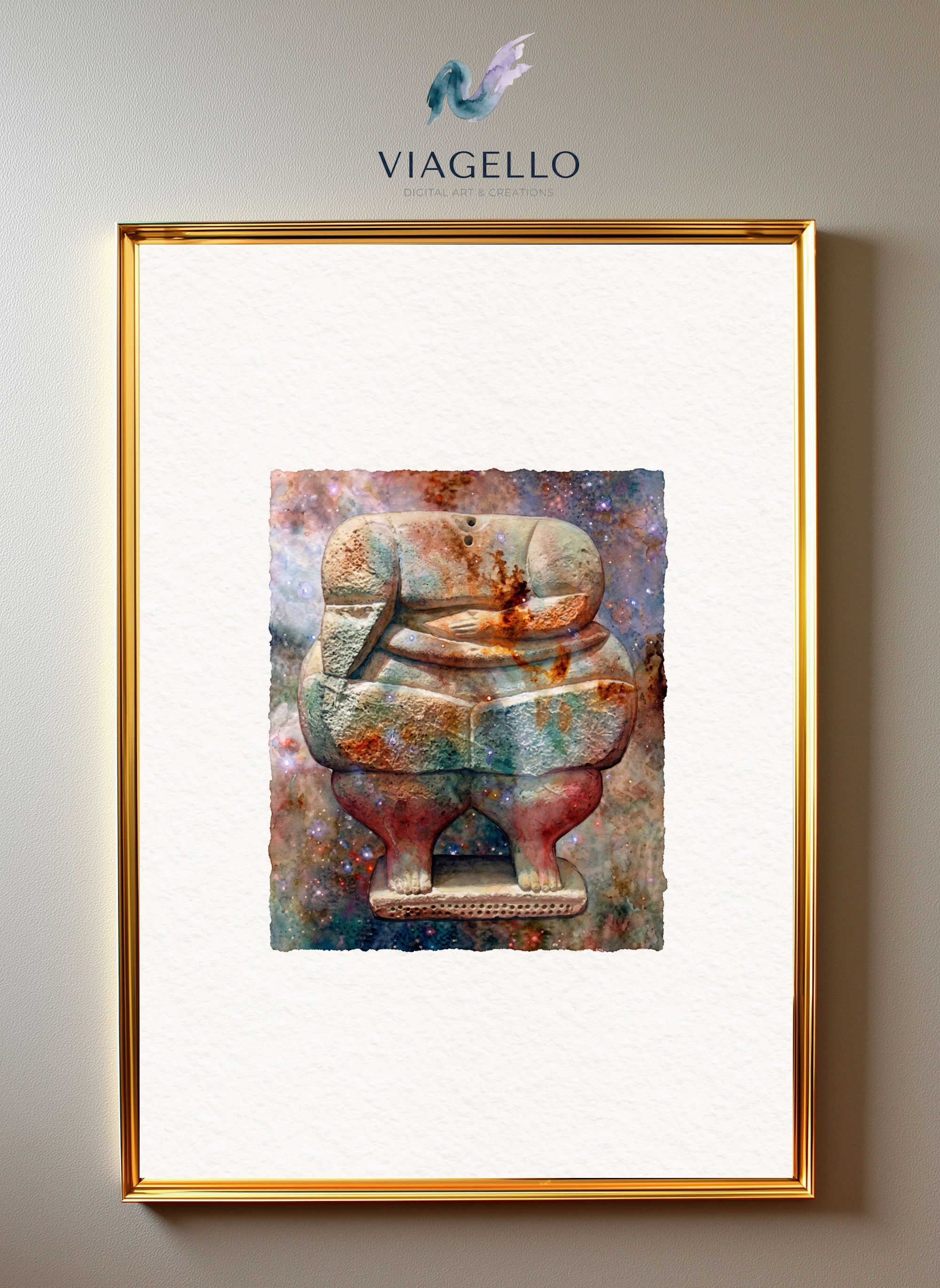 Neolithic Sculpture Art | Limestone Texture | Malta Heritage Mother Goddess | Digital Download - Image 3